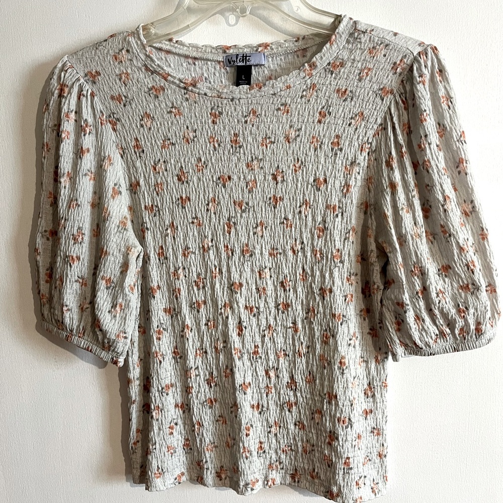 Floral Puff Sleeve Top